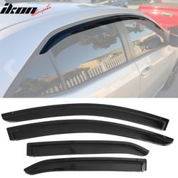 Fits 2014-2019 Toyota Corolla Sedan Acrylic Window Visors Wind Deflector 4Pc Set