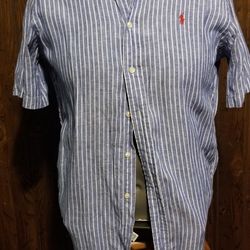 Polo Ralph Lauren Mens Linen Short Sleeve Shirt. Size Medium