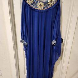 Blue Color Kaftan Dress
