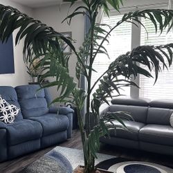 Artificial Palm Tree Indoor Plant Tall Fake Interchangeable Tropical Palm about 8 feet.