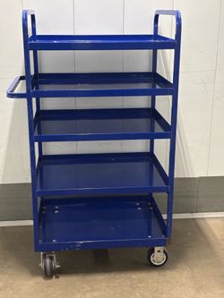 National Cart FIVE SHELF CART, 1000 LBS, BLUE, heavy duty