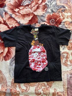 Bape Men’s T-Shirt Black Size M Pink Camo
