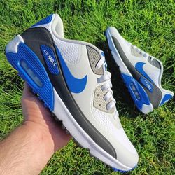 Size 13 Nike Air Max 90 Spikeless Men's Golf Shoes 'Game Royal'