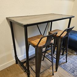 Industrial Table and Stools