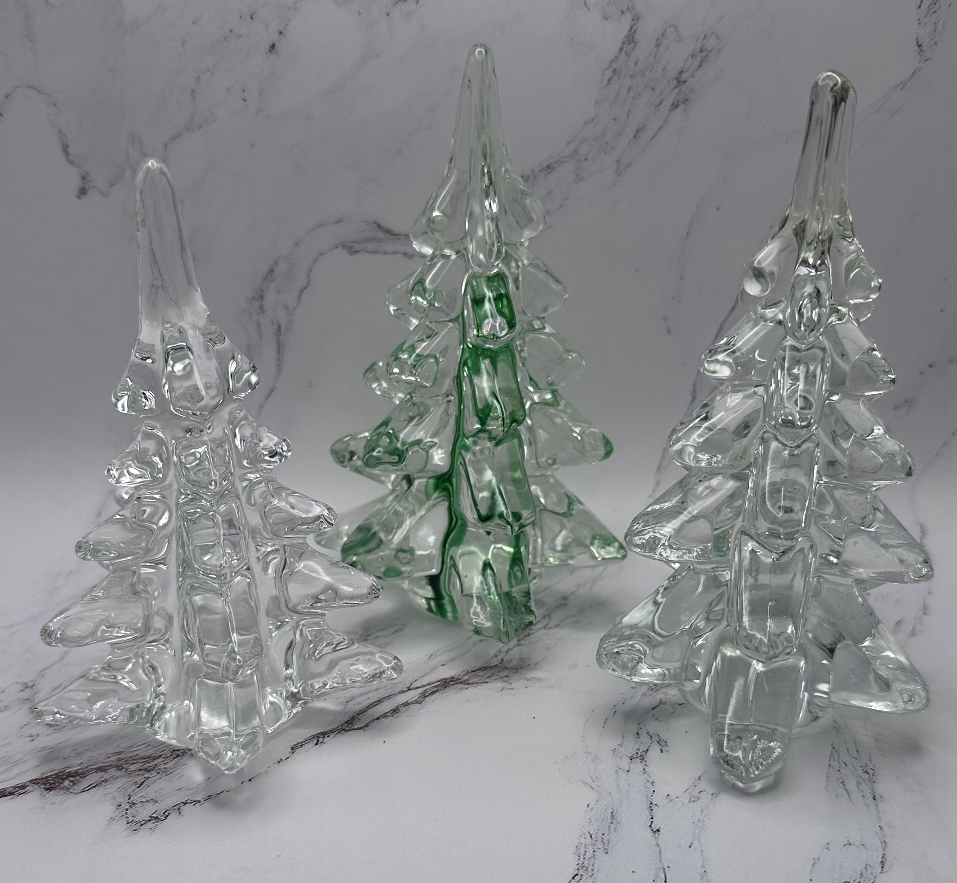 Vintage Art Glass Trees-3