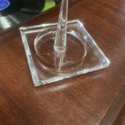 Vintage Crystal Oleg Cassini Ring Jewelry Holder 