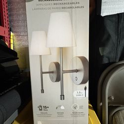 2-pack of Globe Electric Wireless Rechargeable LED Integrated Wall Sconces