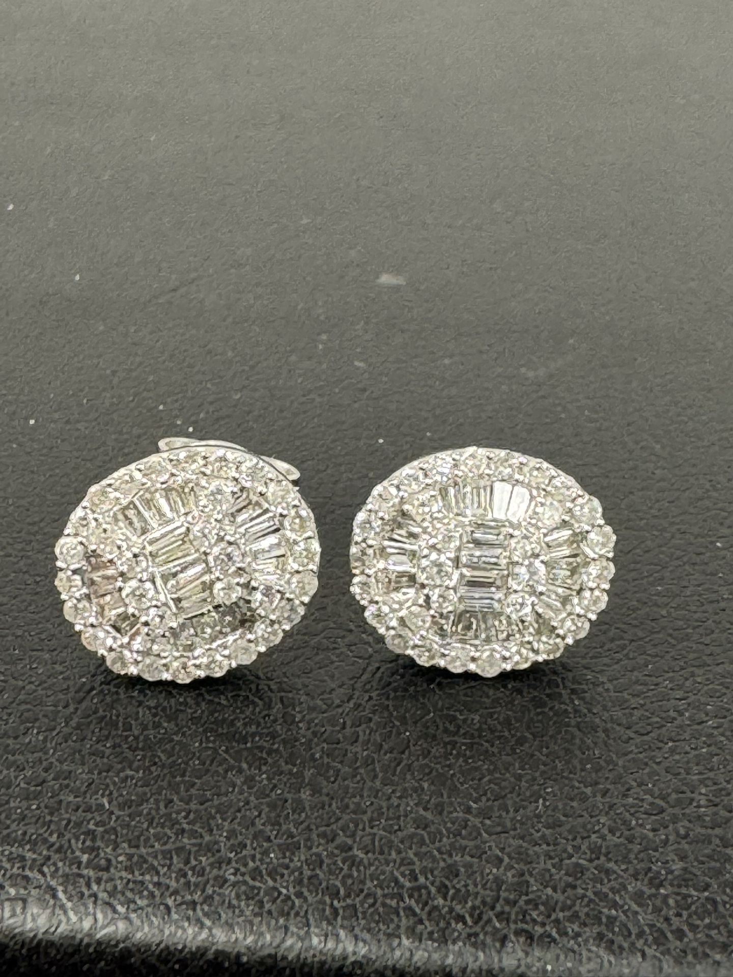 14KT WG .60 CTW DIAMOND EARRINGS