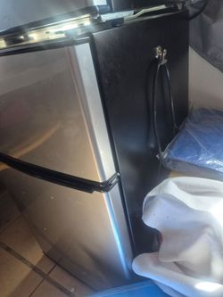 Stainless Steel Top Freezer mini Refrigerator