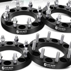 YHTAUTO 8x170mm Wheel Spacers 1 Inch Fits Ford F-250 Super Duty 1, Excursion 2000-2002 8 Lug Tire Spacers w/ M14x2 & 12.9 Grade Studs, 125mm C