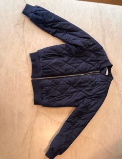 Sparkz navy quilted bomber jacket #bomberjacket