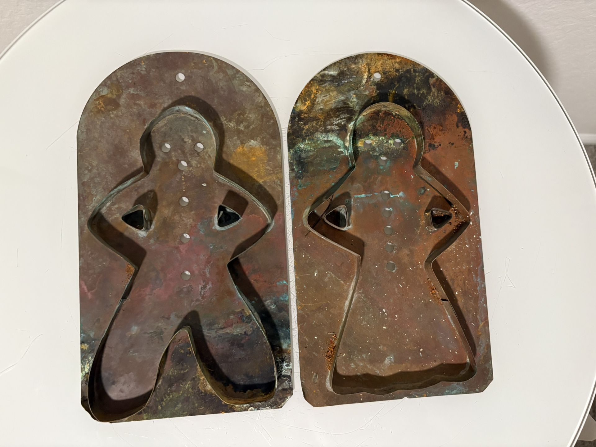 Solid Copper Gingerbread Cutters Wall Decor