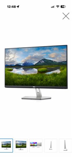 Dell S2721H 27 Inch Full HD 1080p, AMD FreeSync IPS Ultra-Thin Bezel Monitor, Built-in Speakers, Silver, Black
