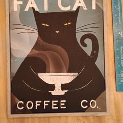 Cat picture and plate