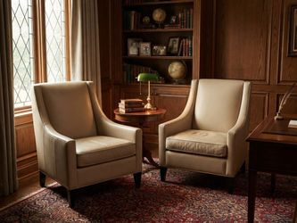 Large Beige Chairs, Good Condition
