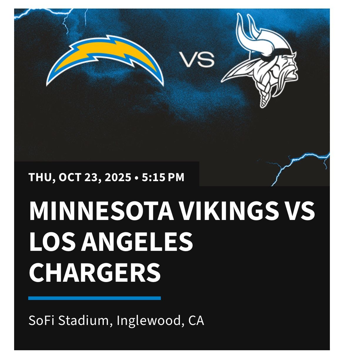 LA Chargers v. Minnesota Vikings