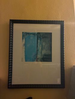 Framed Abstract Blue Wall Art