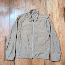 SCOTTeVEST Essential 2.0 Jacket Men's Small Khaki, Beige 24 Hidden Pockets Detachable Sleeves