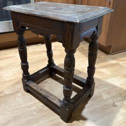 End Table- Antique, Solid Mahogany