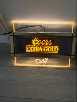 Coors extra gold lighted sign
