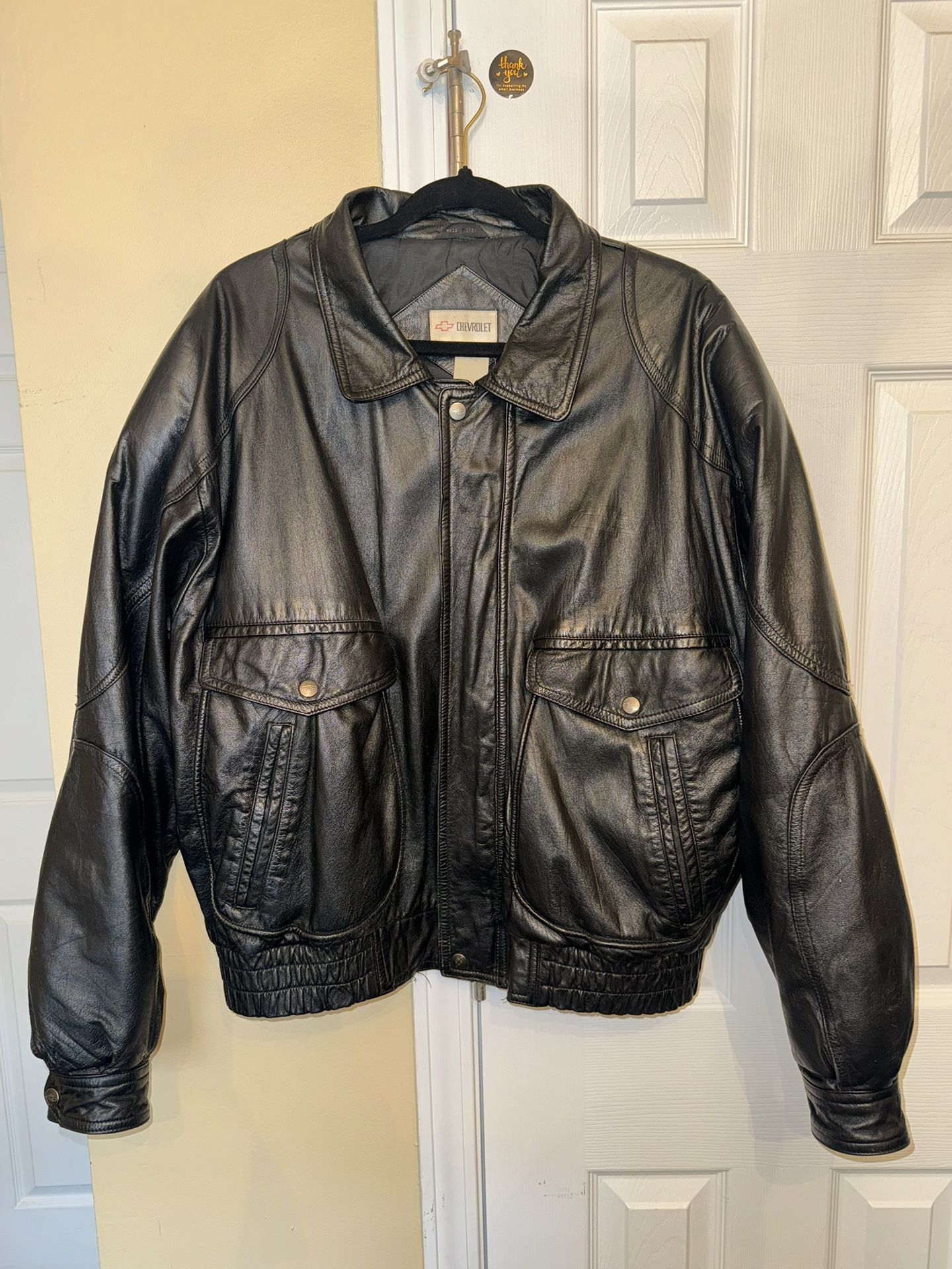 Vintage Authentic Chevy Leather Jacket