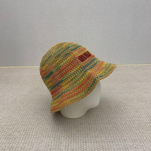 Miu Miu colorful straw hat