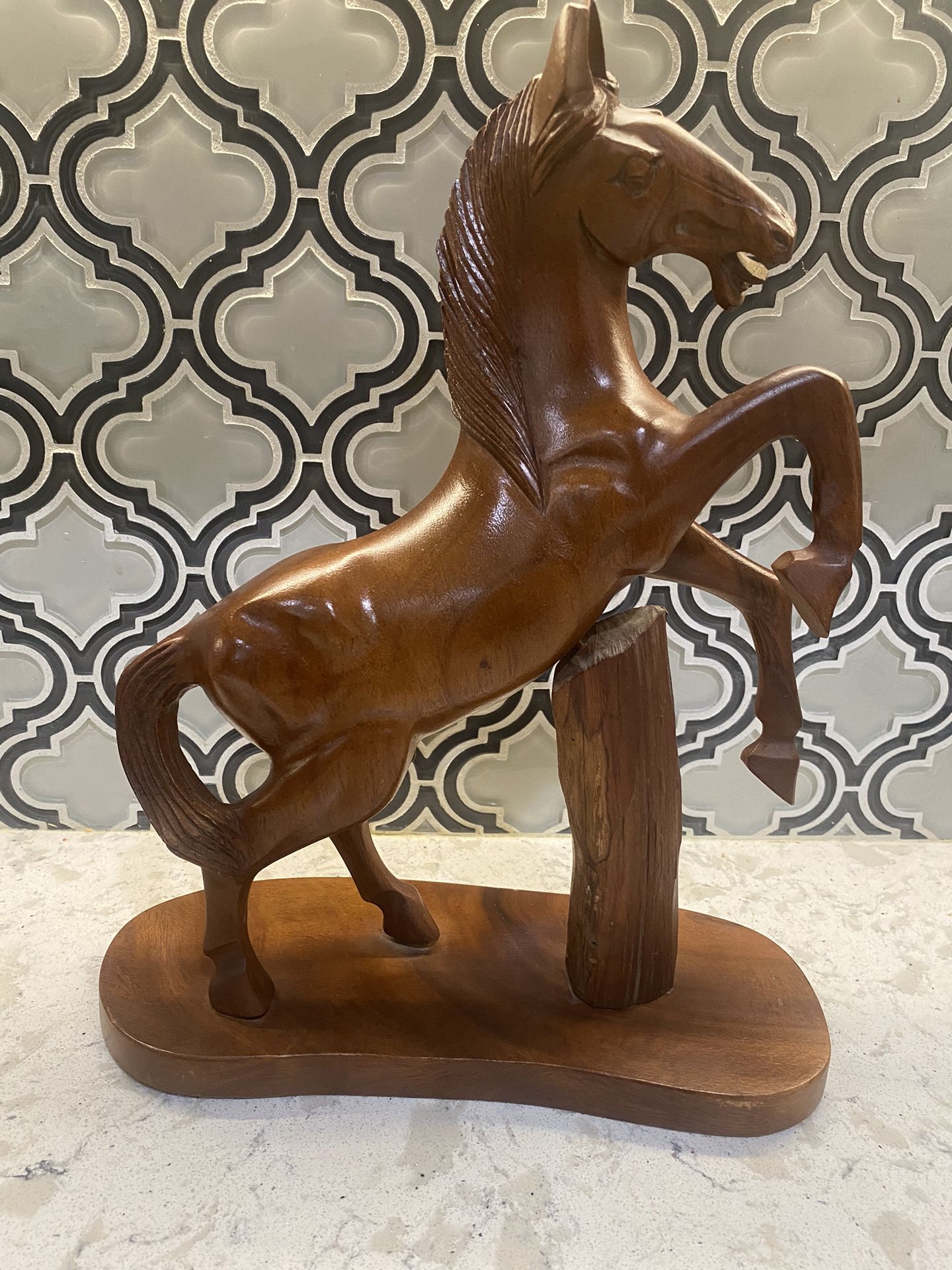 Vintage Wooden Horse Figurine