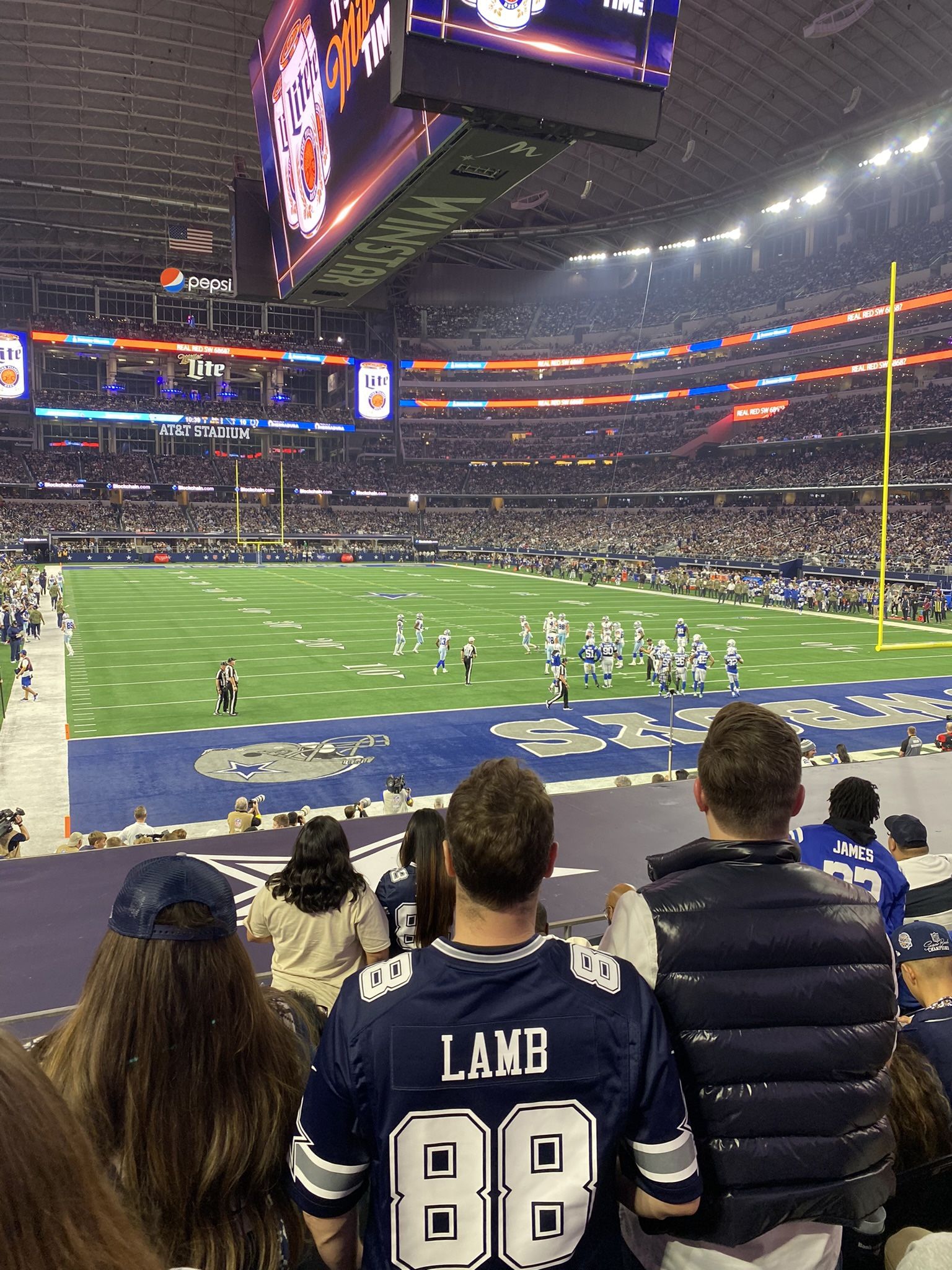 2 Dallas Cowboys Vs Houston Texans Lower level 5 Rows Up