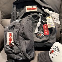 New Stranger Things x Jansport Hellfire Club Black Backpack, Waistpack Sling & Hat