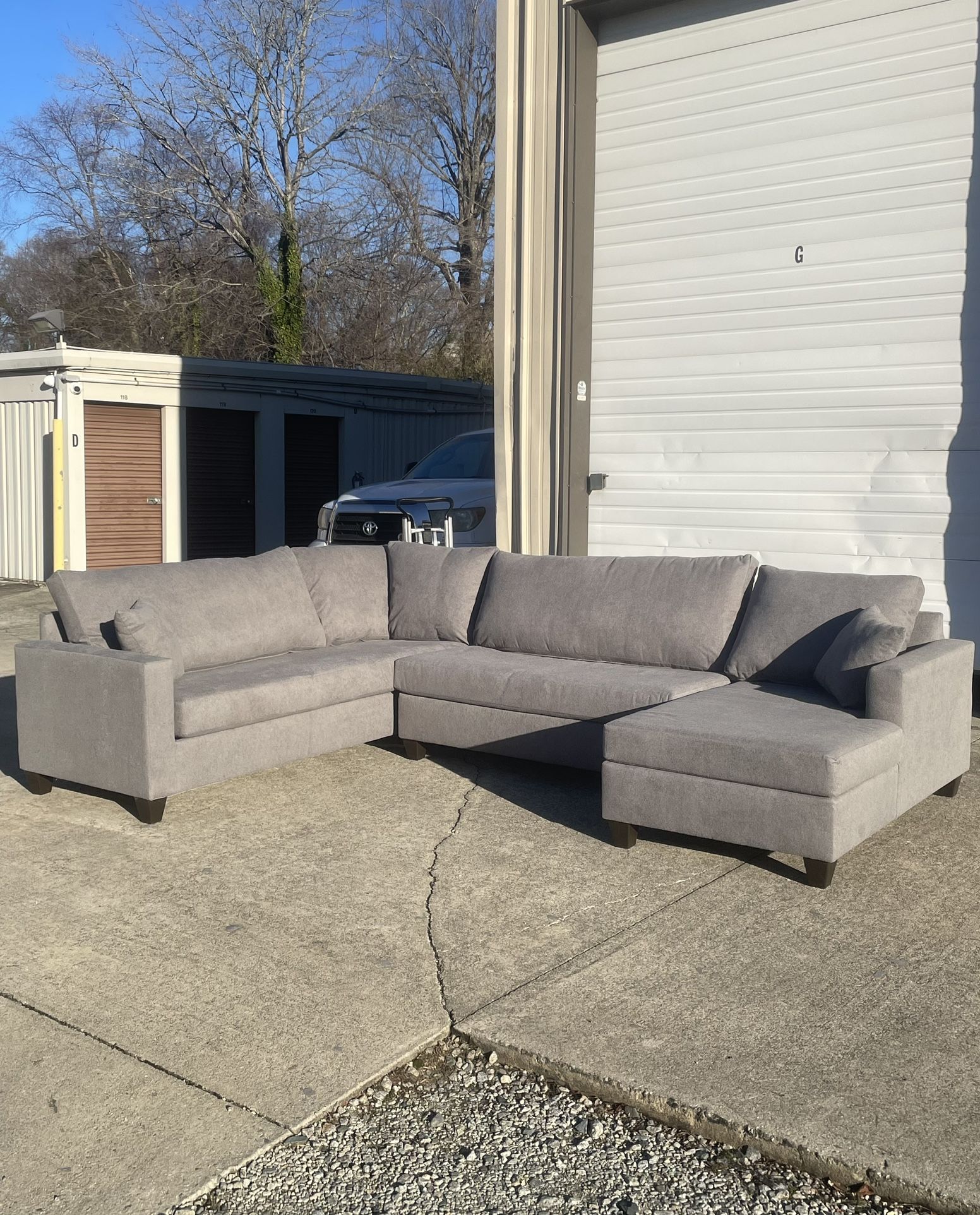 Brand New Grey Bench Seat Sectional 🛋️