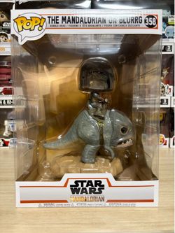 Funko Pop! Vinyl: The Mandalorian On Blurrg #358