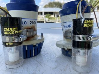 Shurflo 2000 GPH Bilge Pumps With SMART BILGE PUMP FLOAT SWITCHES!