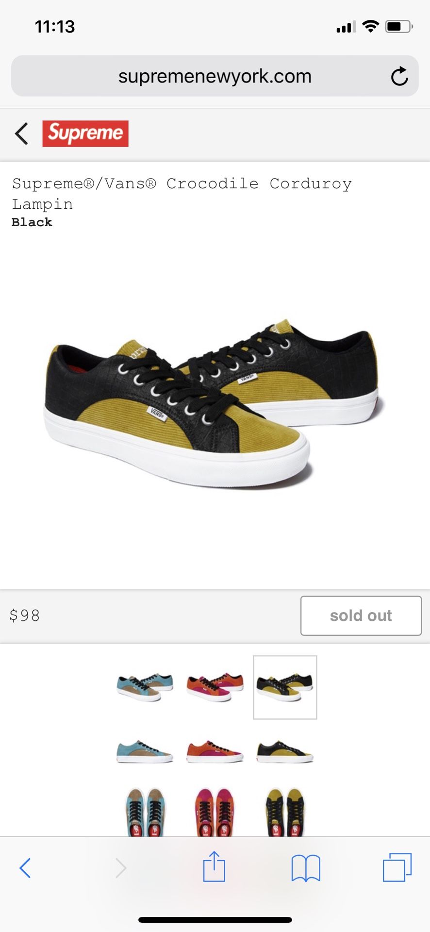 Supreme x Vans 10.5 Shoes