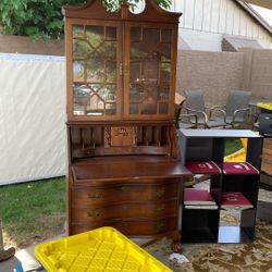 Antique Hutch/Secretary Desk/Drawers