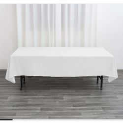 Polyester Rectangle Tablecloth 60"x102' White
