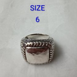 925 Silver Unisex Ring Sz 6