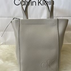  Calvin Klein Pebble Mono Tote Crossbody Modern Essentials Tote Bag
