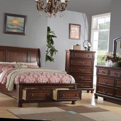 Queen Bed Frame  Dresser Mirror One Nightstand Free Local Delivery   Check Description