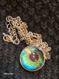 eyeball glass pendant