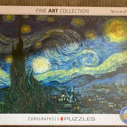 Eurographics Starry Night by Vincent Van Gogh 1000 Piece Puzzle (Brand New)