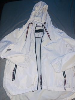 Best offer- Vintage white Tommy Hilfiger white wind breaker Sz Med