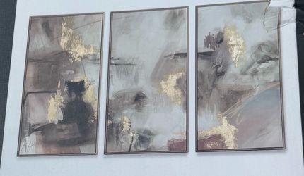 Large wall Canvas artwork 3 piece set