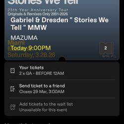Live Music Tickets Tonight At 9pm At MAZUMA