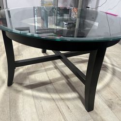 Large Glass-top Coffee Table
