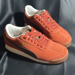 Red Suede Puma Roma Sneakers