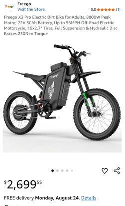 Freego X3 PRO Electric bike All-terrain 8000W No Trades