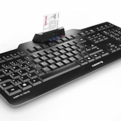 NEW Cherry KC 1000 SC Smartcard Wired USB Keyboard PC Mac Apple Microsoft Laptop Desktop Windows hp