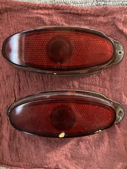 Original Glass Pair of 1950 Packard Taillights Stimsonite