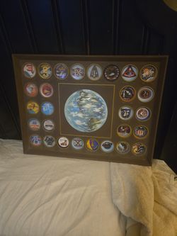 Vintage Rare NASA Tours KSC-FL Space Missions Board (14" x 11").