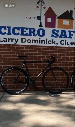 Black Fixed Gear Track Bike with Easton Wheels